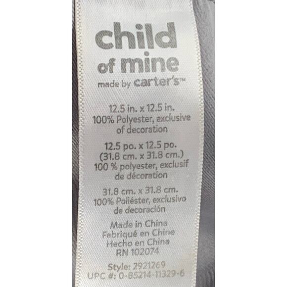 Carters Child Of Mine Lovey Puppy Navy Blue Star Satin Trim Dog Security Blanket - Picture 10 of 14